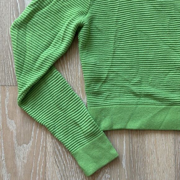 Wilfred Aritzia Light Cropped Linen-Blend Cardigan Green SzS - Picture 7 of 11